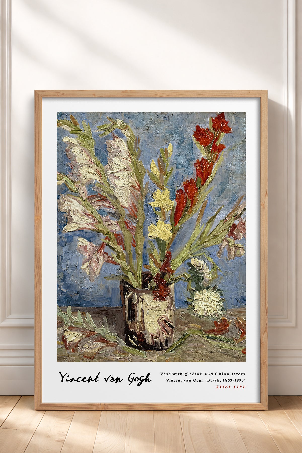 HOMEPACK Ahşap Çerçeveli Tablo Çerçeveli Poster Sanatsal Modern Duvar Dekoru VAN GOGH-26