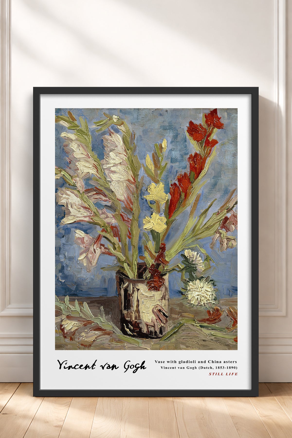 HOMEPACK Ahşap Çerçeveli Tablo Çerçeveli Poster Sanatsal Modern Duvar Dekoru VAN GOGH-26