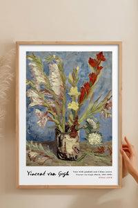 HOMEPACK Ahşap Çerçeveli Tablo Çerçeveli Poster Sanatsal Modern Duvar Dekoru VAN GOGH-26
