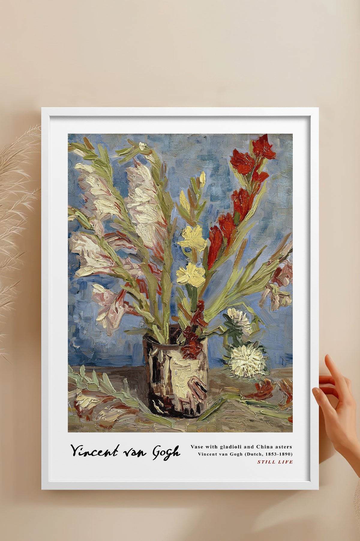 HOMEPACK Ahşap Çerçeveli Tablo Çerçeveli Poster Sanatsal Modern Duvar Dekoru VAN GOGH-26
