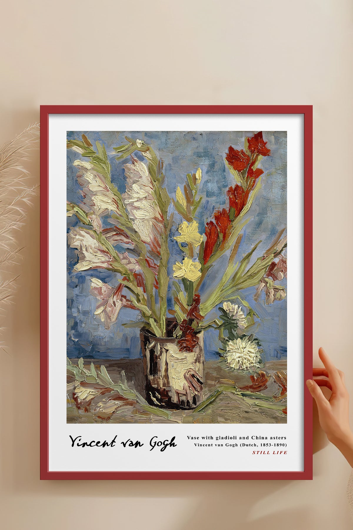 HOMEPACK Ahşap Çerçeveli Tablo Çerçeveli Poster Sanatsal Modern Duvar Dekoru VAN GOGH-26