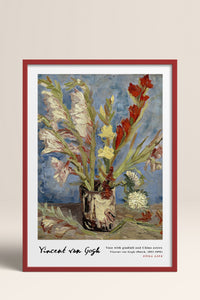 HOMEPACK Ahşap Çerçeveli Tablo Çerçeveli Poster Sanatsal Modern Duvar Dekoru VAN GOGH-26