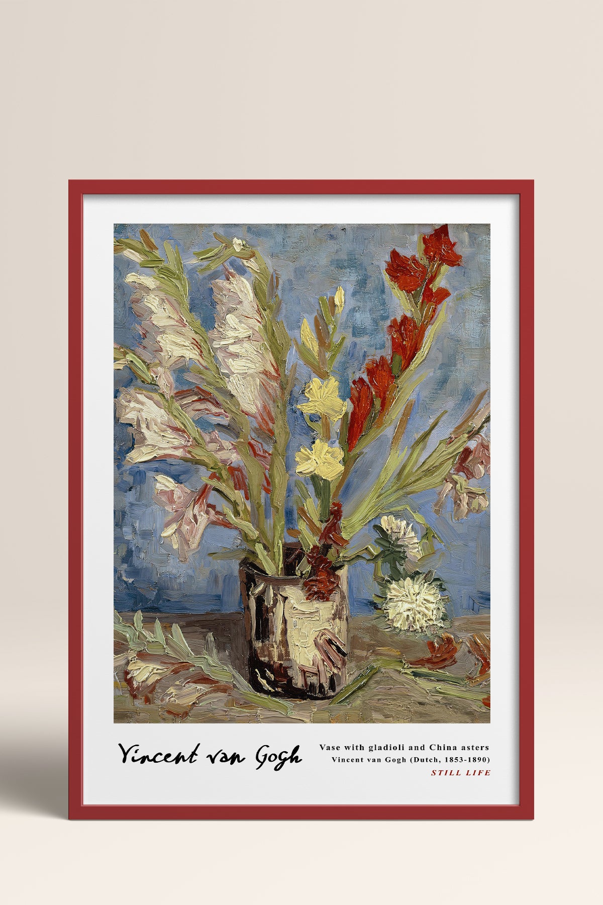 HOMEPACK Ahşap Çerçeveli Tablo Çerçeveli Poster Sanatsal Modern Duvar Dekoru VAN GOGH-26