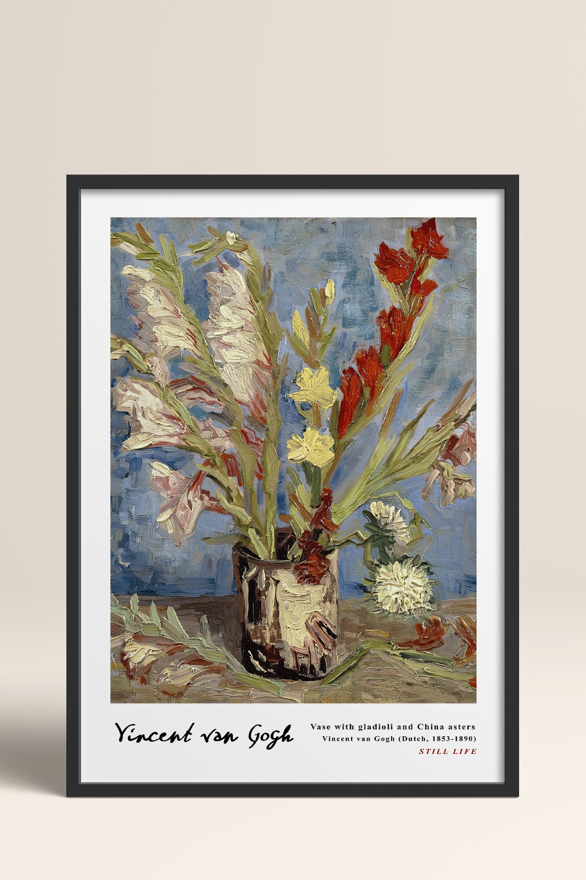 HOMEPACK Ahşap Çerçeveli Tablo Çerçeveli Poster Sanatsal Modern Duvar Dekoru VAN GOGH-26