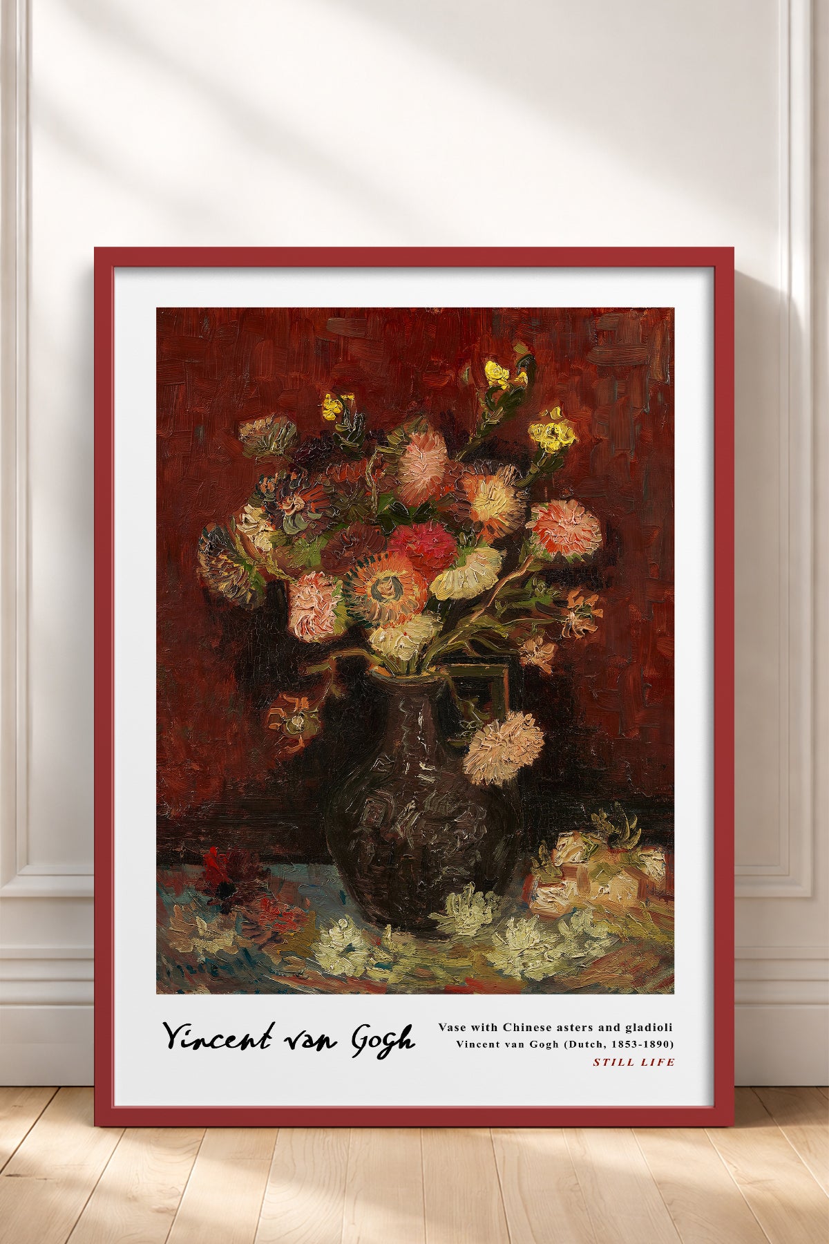 HOMEPACK Ahşap Çerçeveli Tablo Çerçeveli Poster Sanatsal Modern Duvar Dekoru VAN GOGH-27