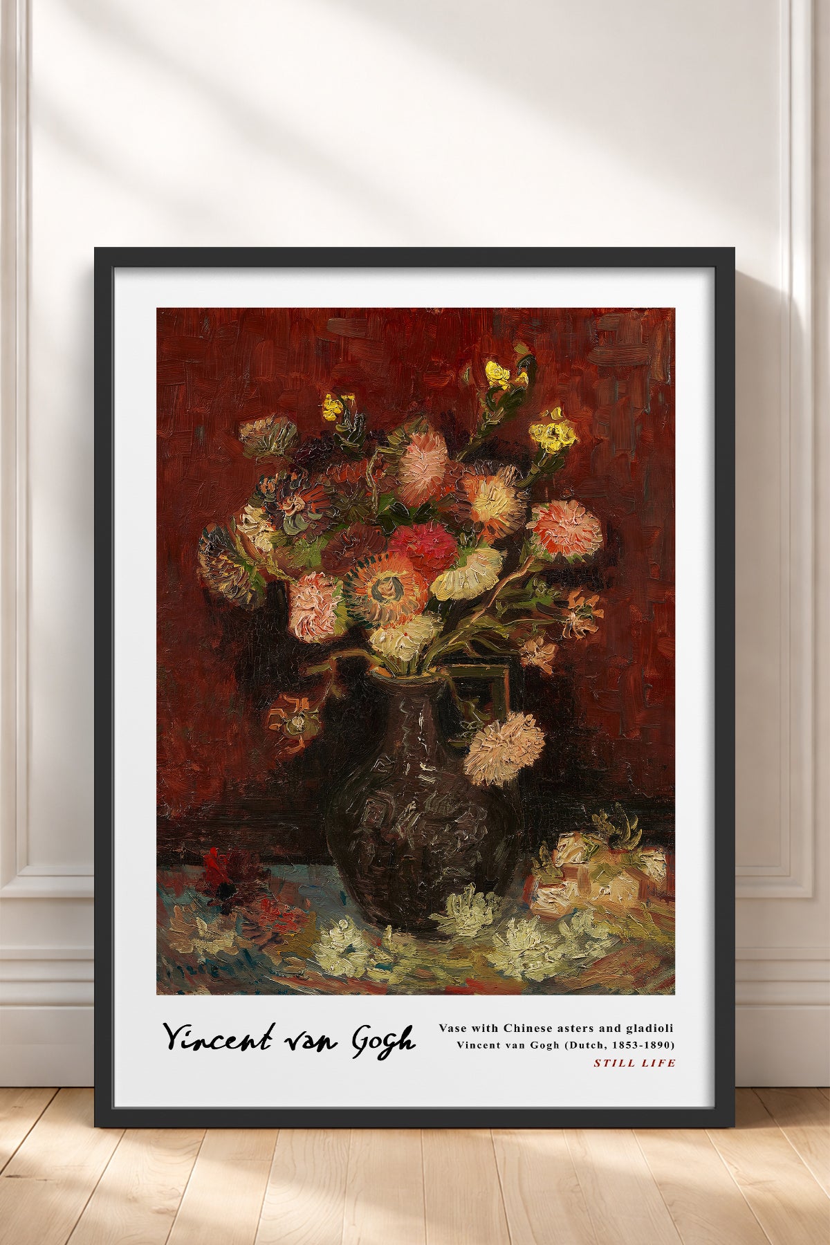 HOMEPACK Ahşap Çerçeveli Tablo Çerçeveli Poster Sanatsal Modern Duvar Dekoru VAN GOGH-27