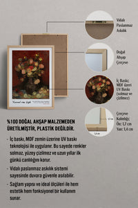 HOMEPACK Ahşap Çerçeveli Tablo Çerçeveli Poster Sanatsal Modern Duvar Dekoru VAN GOGH-27
