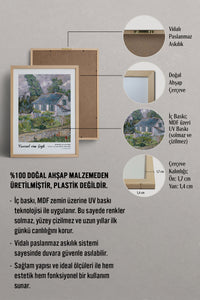 HOMEPACK Ahşap Çerçeveli Tablo Çerçeveli Poster Sanatsal Modern Duvar Dekoru VAN GOGH-28