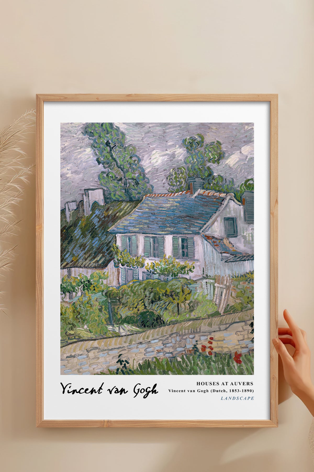 HOMEPACK Ahşap Çerçeveli Tablo Çerçeveli Poster Sanatsal Modern Duvar Dekoru VAN GOGH-28