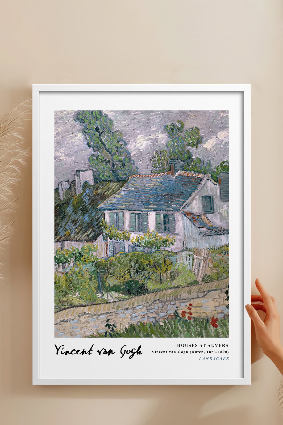 HOMEPACK Ahşap Çerçeveli Tablo Çerçeveli Poster Sanatsal Modern Duvar Dekoru VAN GOGH-28