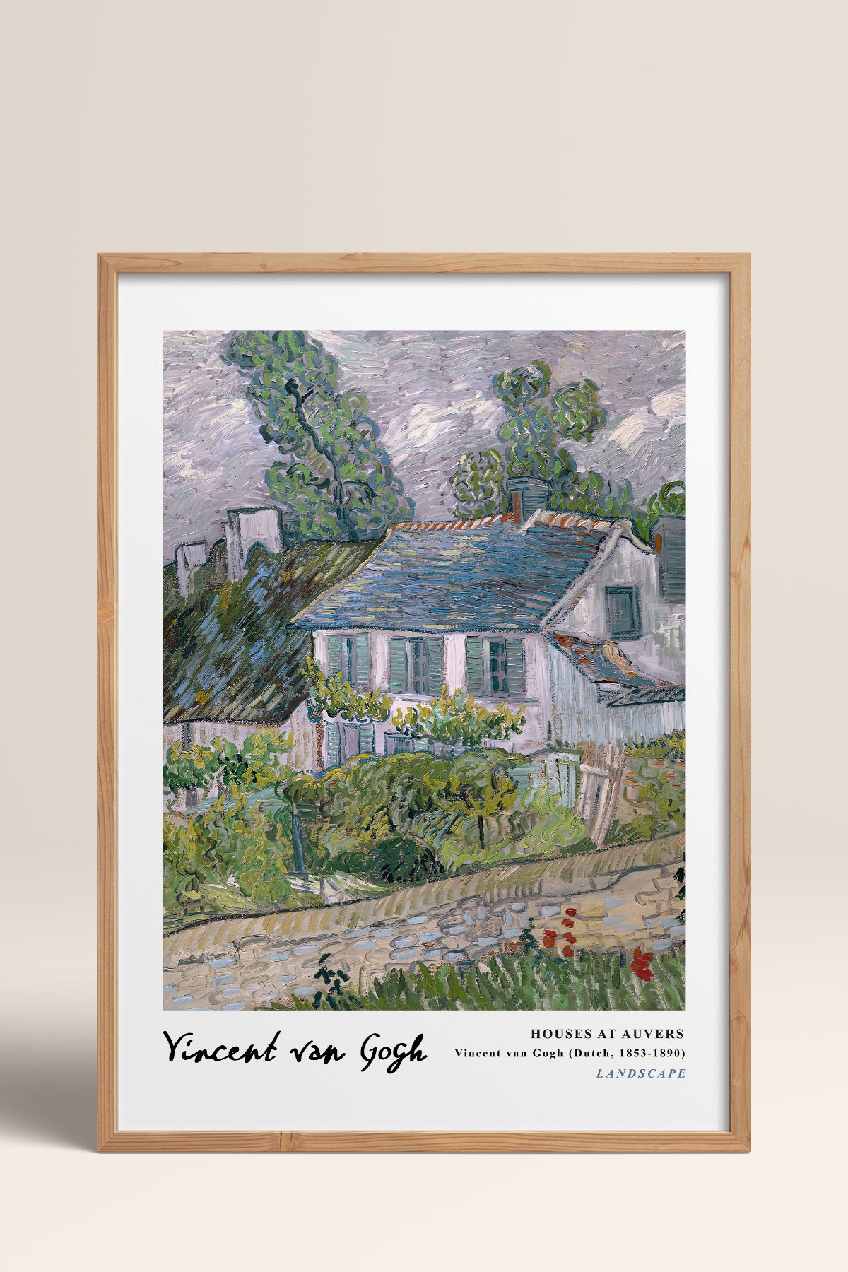 HOMEPACK Ahşap Çerçeveli Tablo Çerçeveli Poster Sanatsal Modern Duvar Dekoru VAN GOGH-28