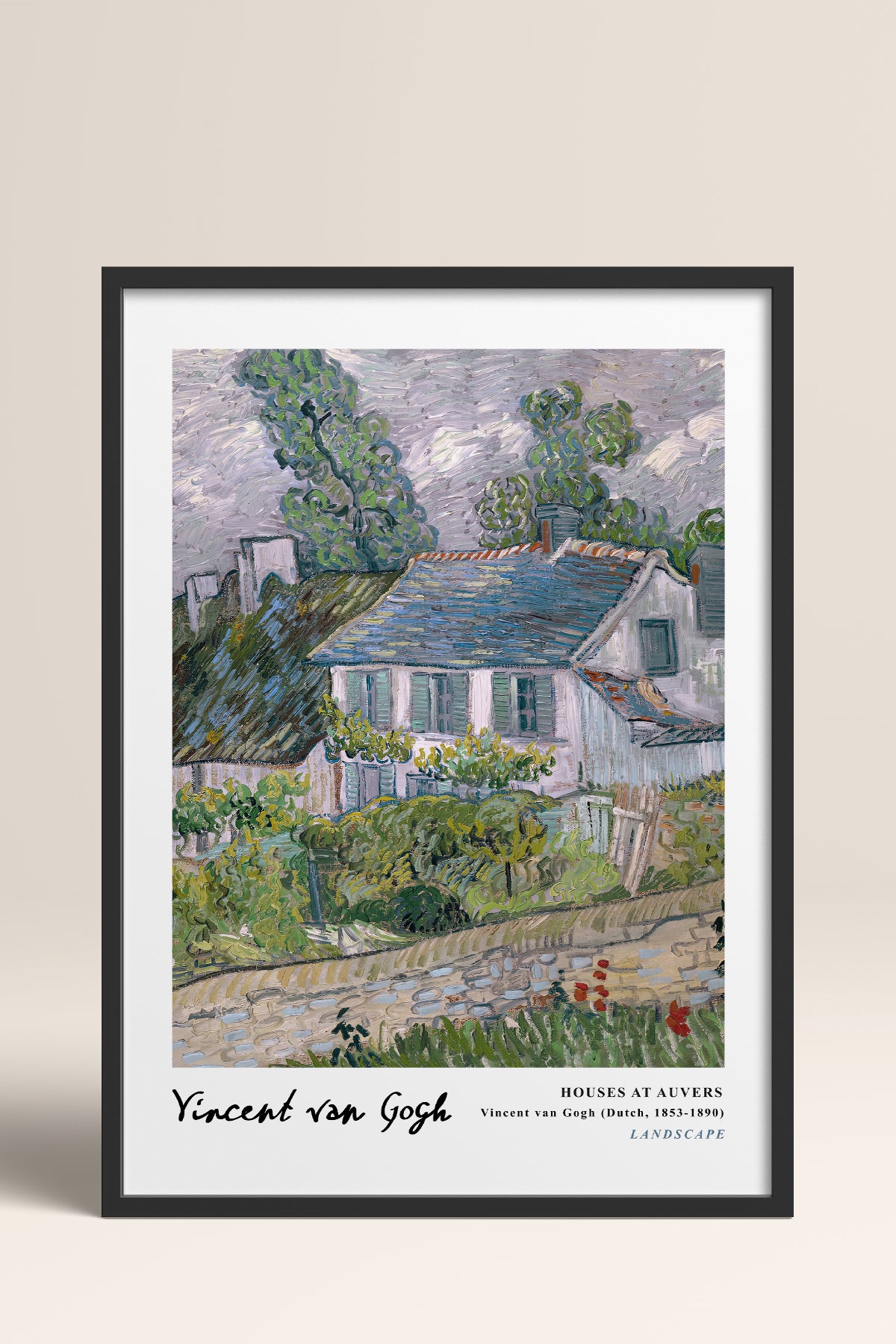 HOMEPACK Ahşap Çerçeveli Tablo Çerçeveli Poster Sanatsal Modern Duvar Dekoru VAN GOGH-28