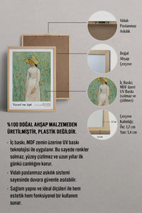 HOMEPACK Ahşap Çerçeveli Tablo Çerçeveli Poster Sanatsal Modern Duvar Dekoru VAN GOGH-29