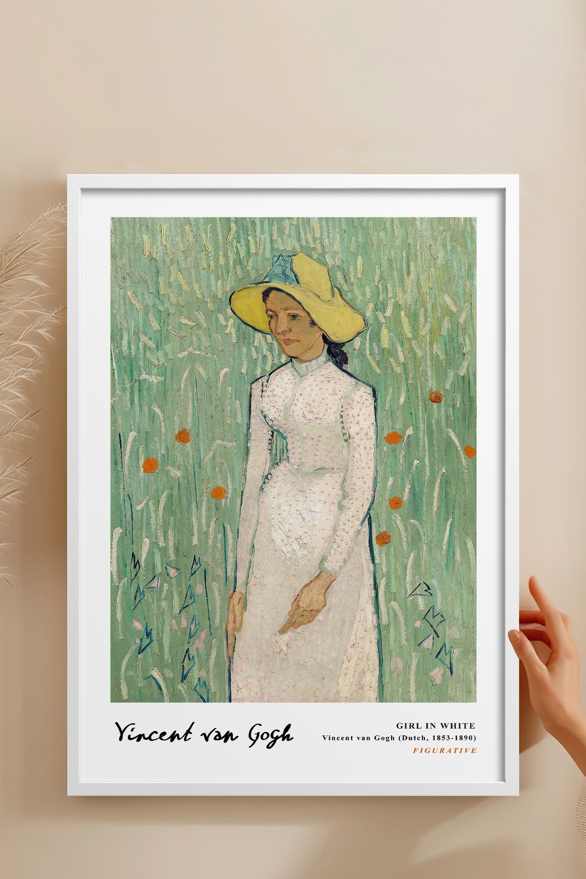 HOMEPACK Ahşap Çerçeveli Tablo Çerçeveli Poster Sanatsal Modern Duvar Dekoru VAN GOGH-29