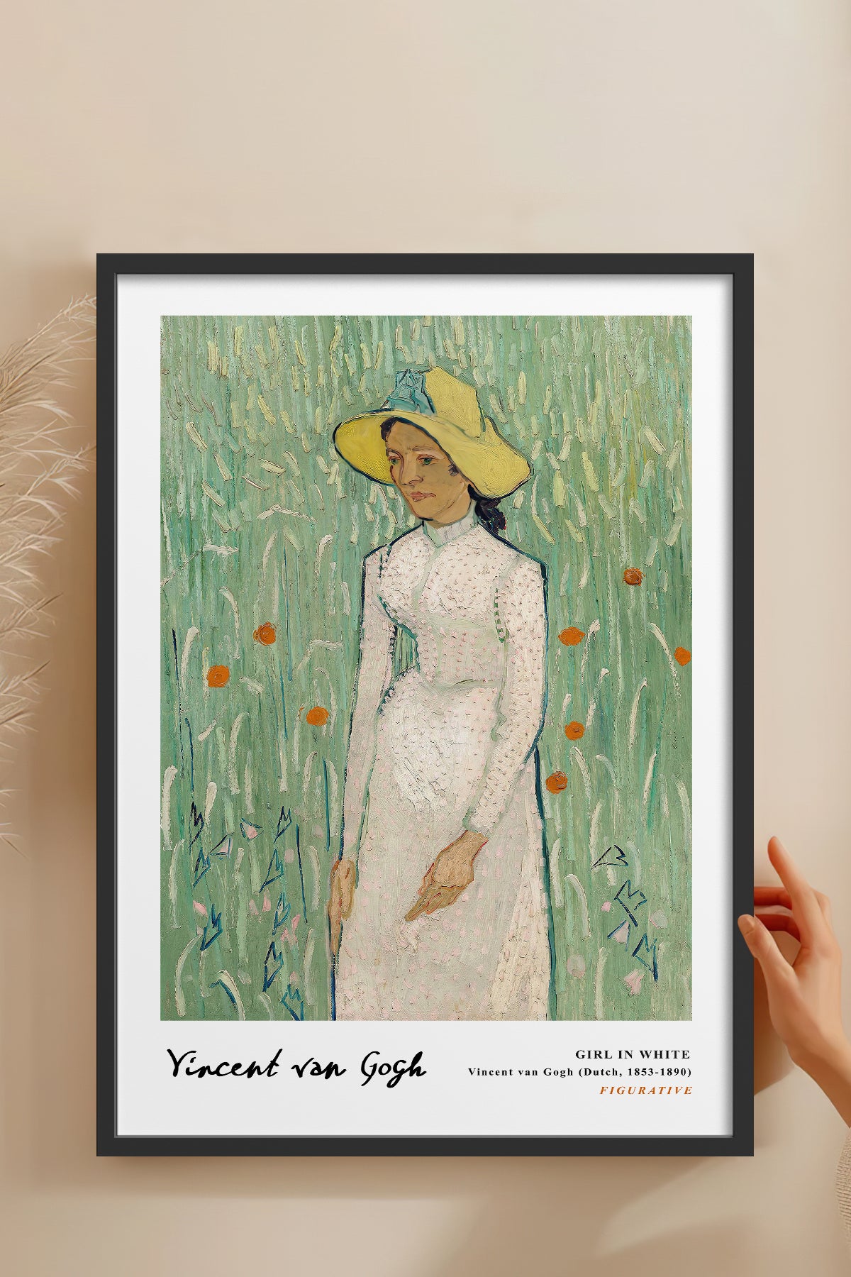 HOMEPACK Ahşap Çerçeveli Tablo Çerçeveli Poster Sanatsal Modern Duvar Dekoru VAN GOGH-29