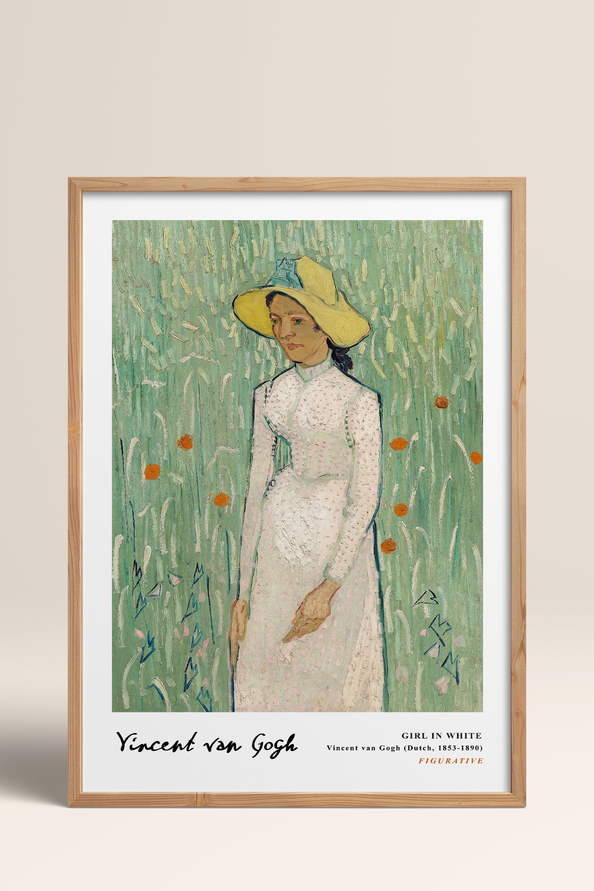 HOMEPACK Ahşap Çerçeveli Tablo Çerçeveli Poster Sanatsal Modern Duvar Dekoru VAN GOGH-29