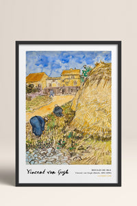 HOMEPACK Ahşap Çerçeveli Tablo Çerçeveli Poster Sanatsal Modern Duvar Dekoru VAN GOGH-30
