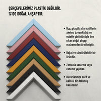 HOMEPACK Ahşap Çerçeveli Tablo Çerçeveli Poster Sanatsal Modern Duvar Dekoru BEK-8105